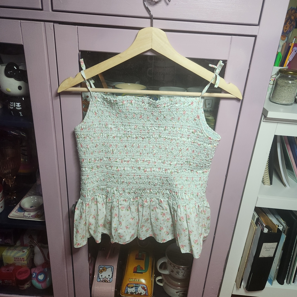 Floral Smocked Girl's Top